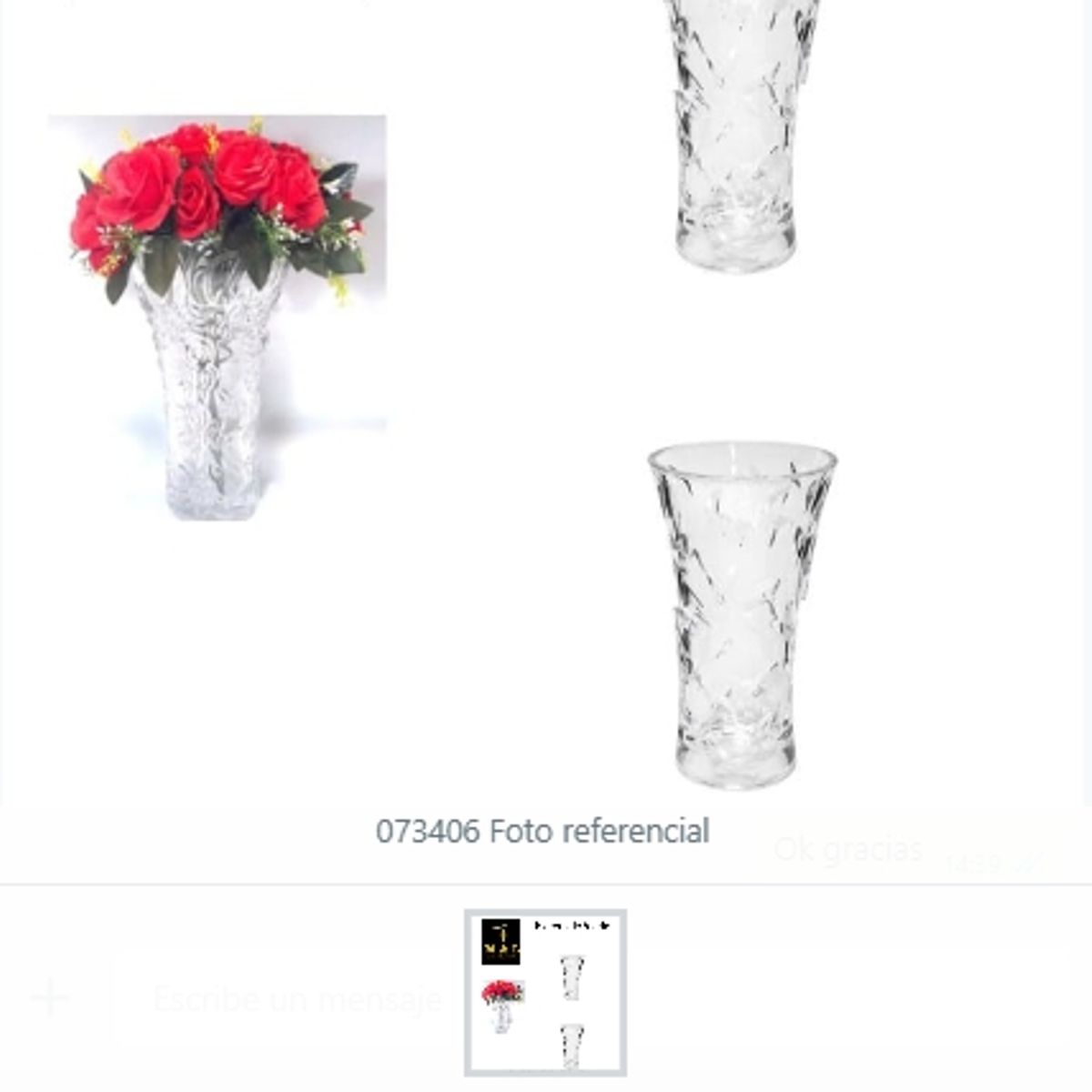 GENERICO - Florero De Vidrio Para Flores Diseño Adorable