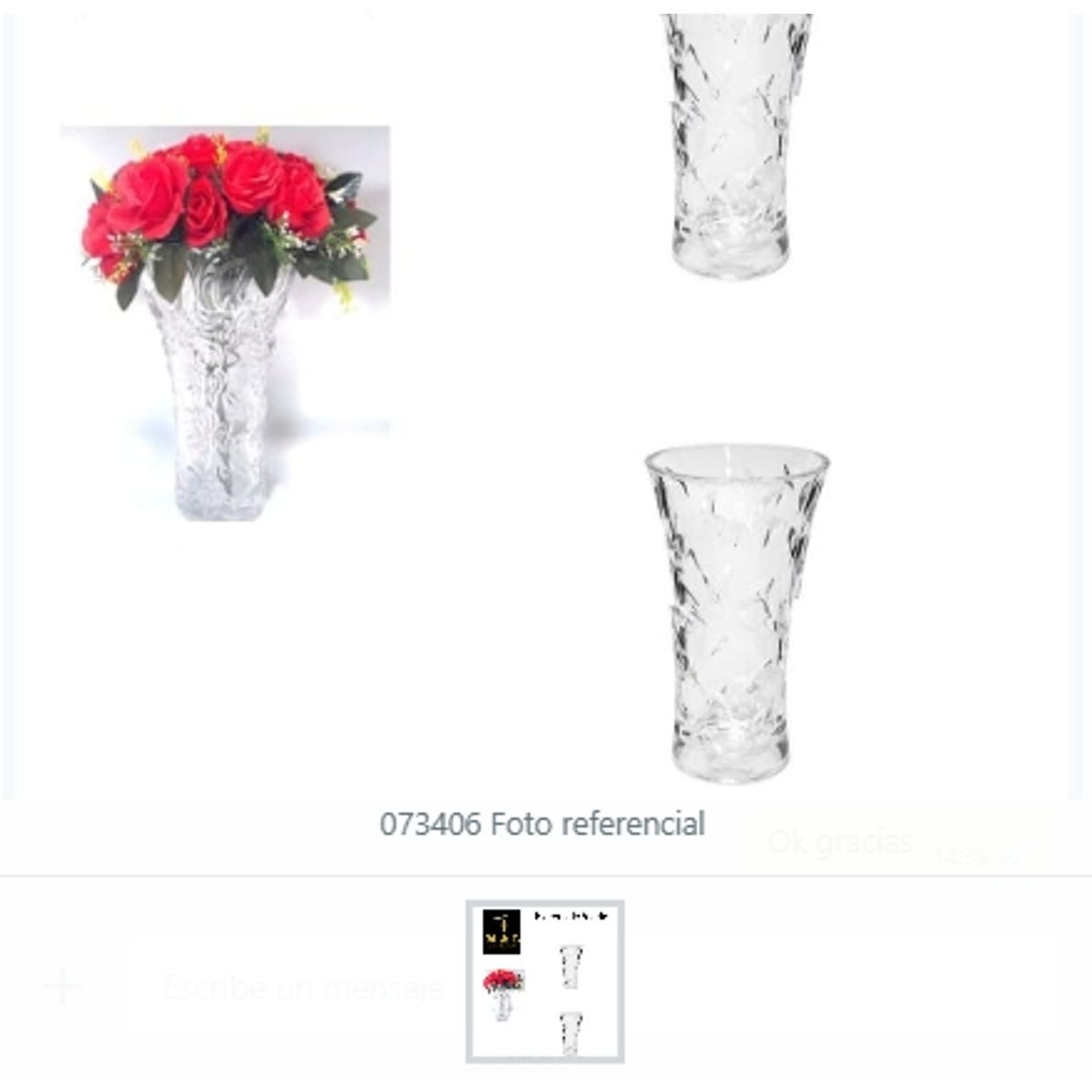 GENERICO - Florero De Vidrio Para Flores Diseño Adorable