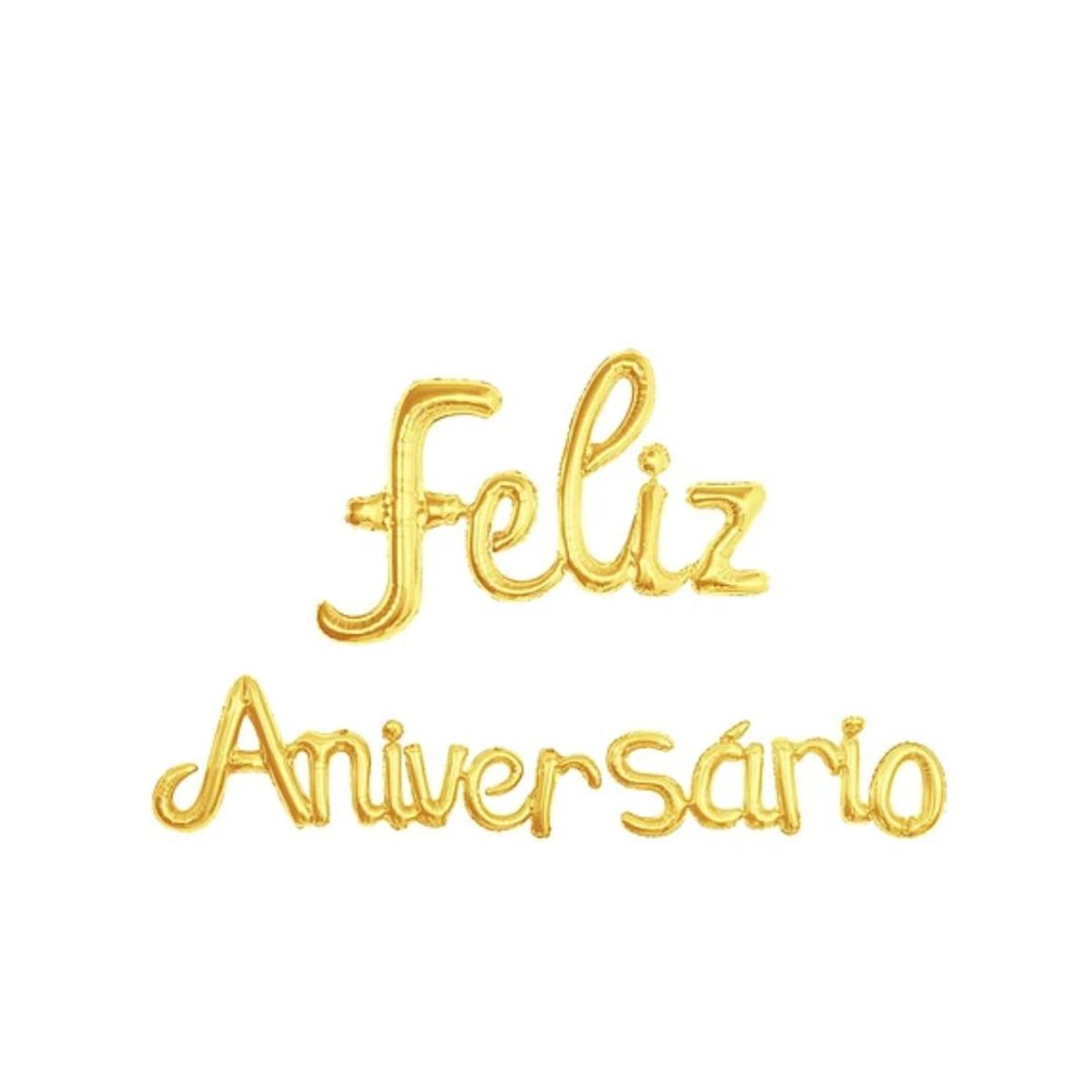 GENERICO - Set De Globos Feliz Aniversaio Dorado 160x44 Y 63x44cm