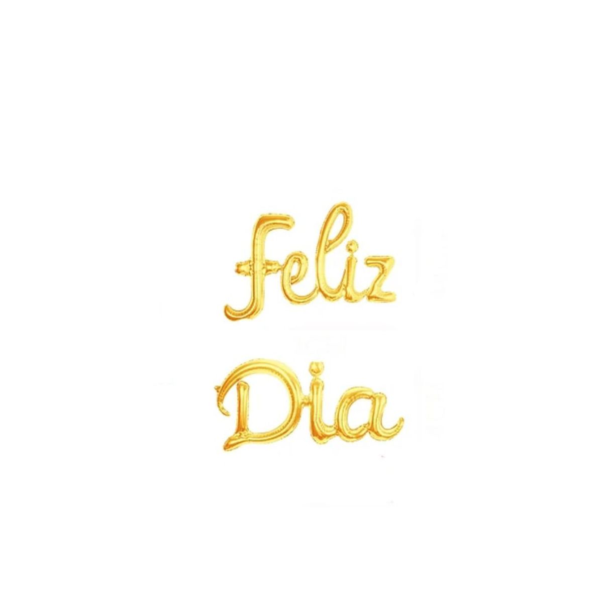 GENERICO - Set De Globos Feliz Día Dorado Oro 54x34 Y 44x18cm