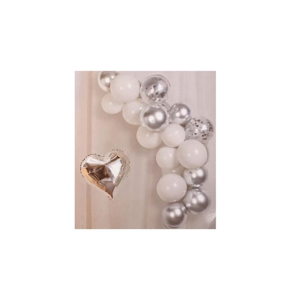 GENERICO - Set De Globos Color Plata 25pcs