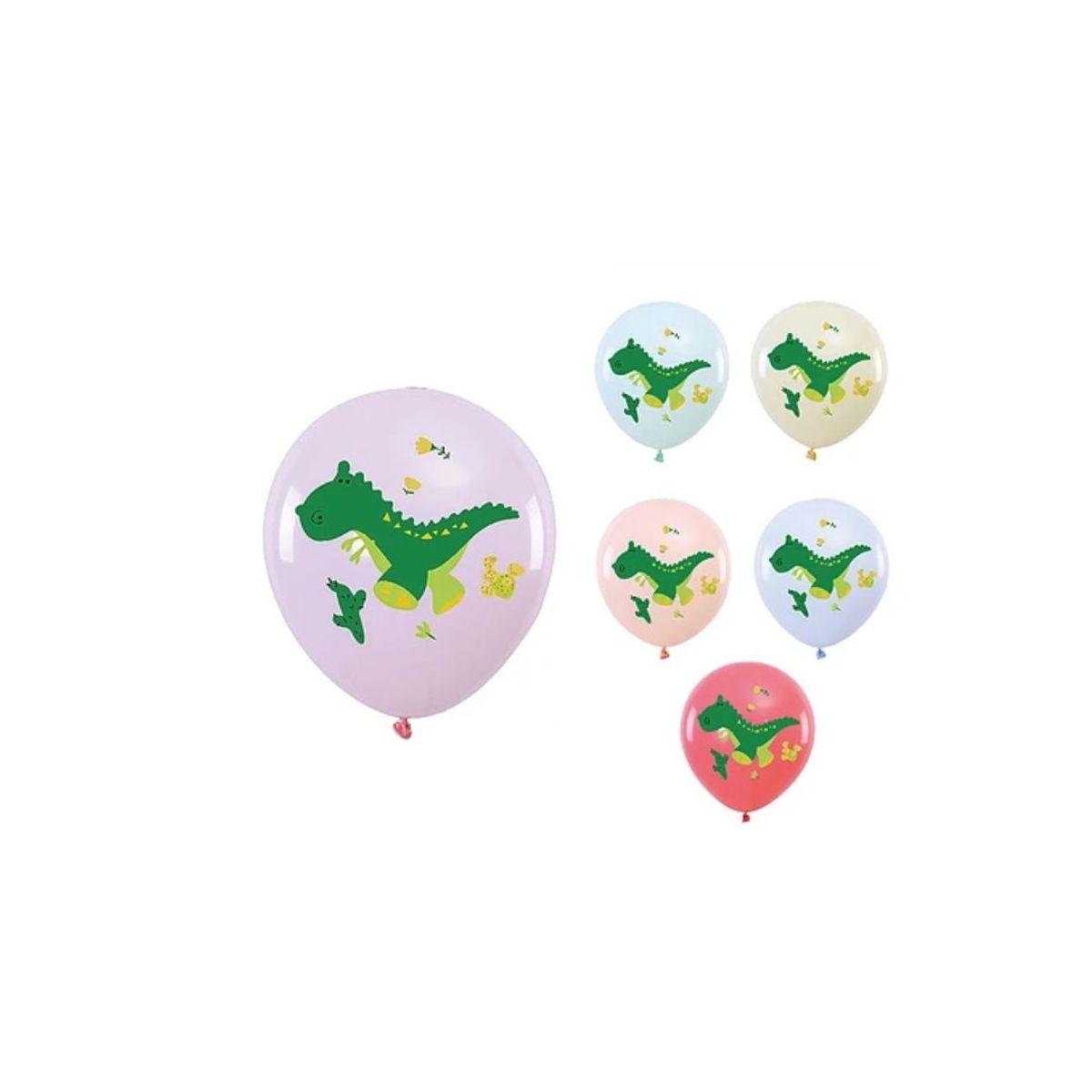 GENERICO - Globo De Látex De Dinosaurio 6pcs 30cm