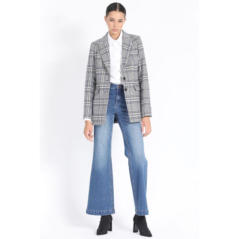LIOLA - Blazer Principe De Gales, Azul Liola