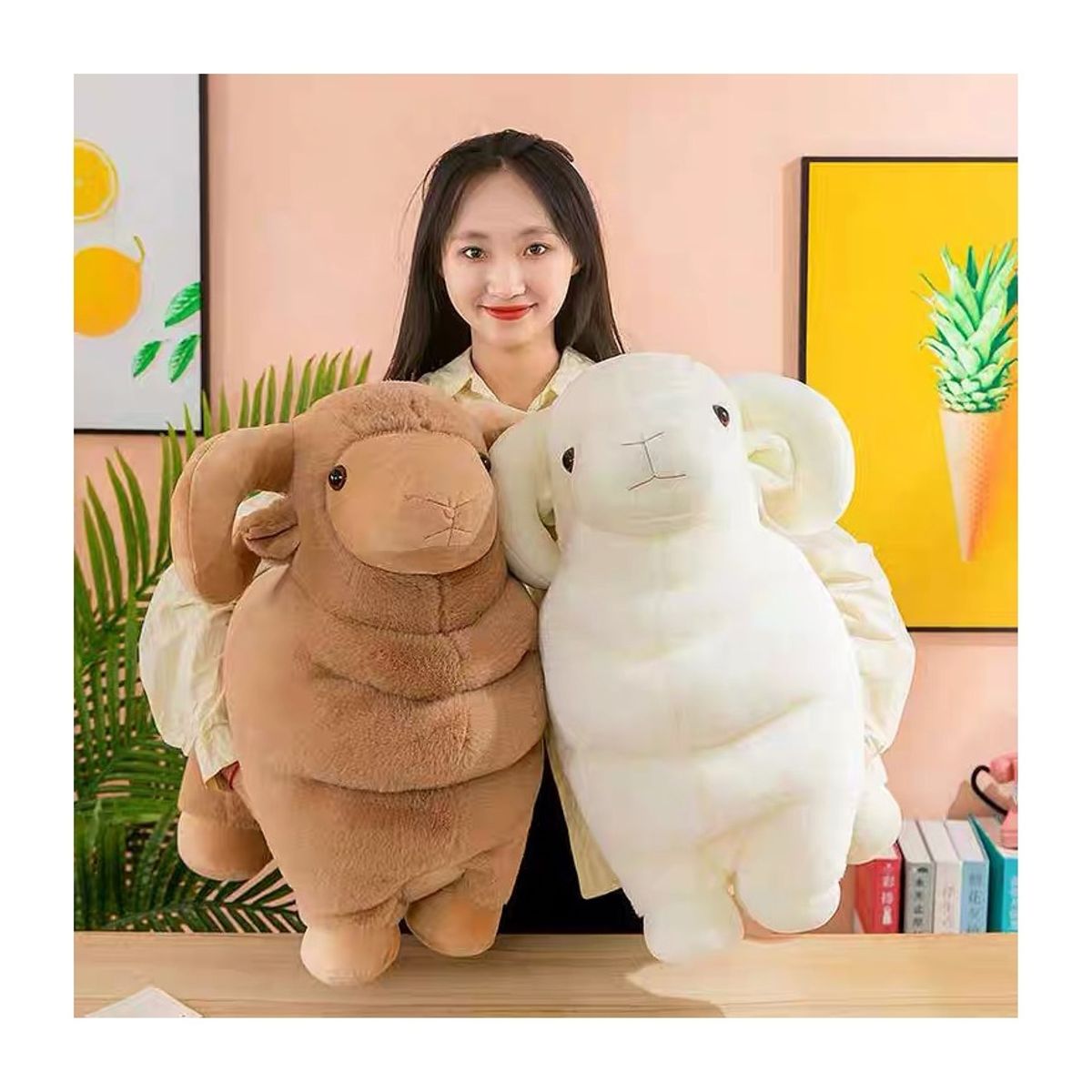 GENERICO - Peluche Oveja Kawaii 43 Cm Blanco