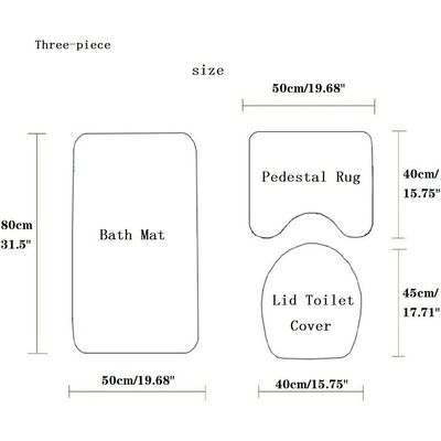 Imagen 2 del producto JUEGO DE BAÑO PELUDITOS DE COLOR GRIS 3 PIEZAS