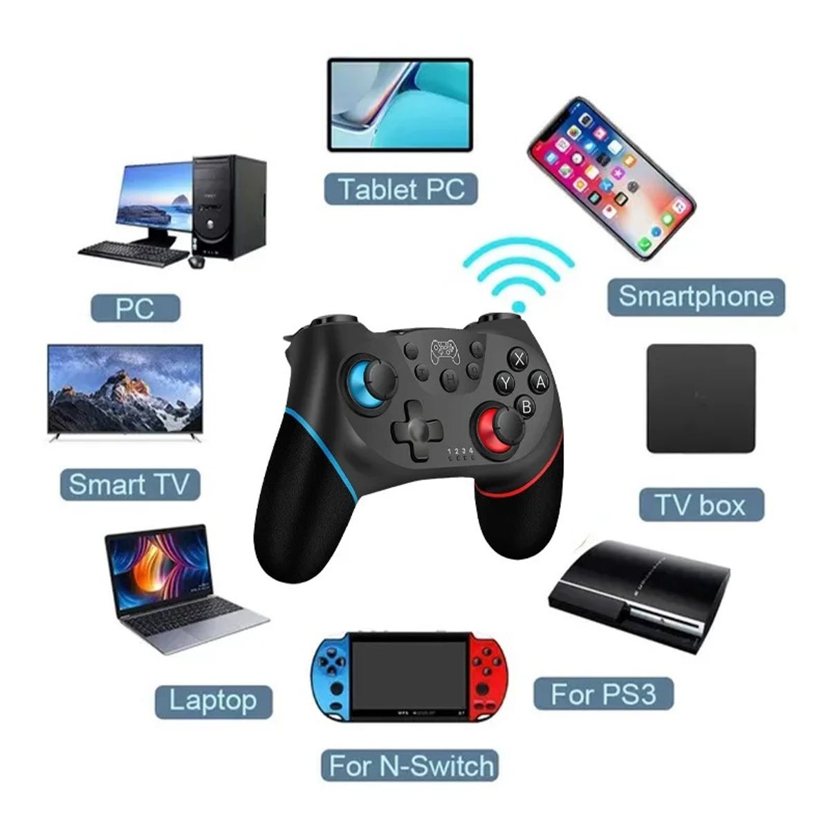 GENERICO - Control Inalámbrico Mando Gamepad Compatible Nintendo Switch