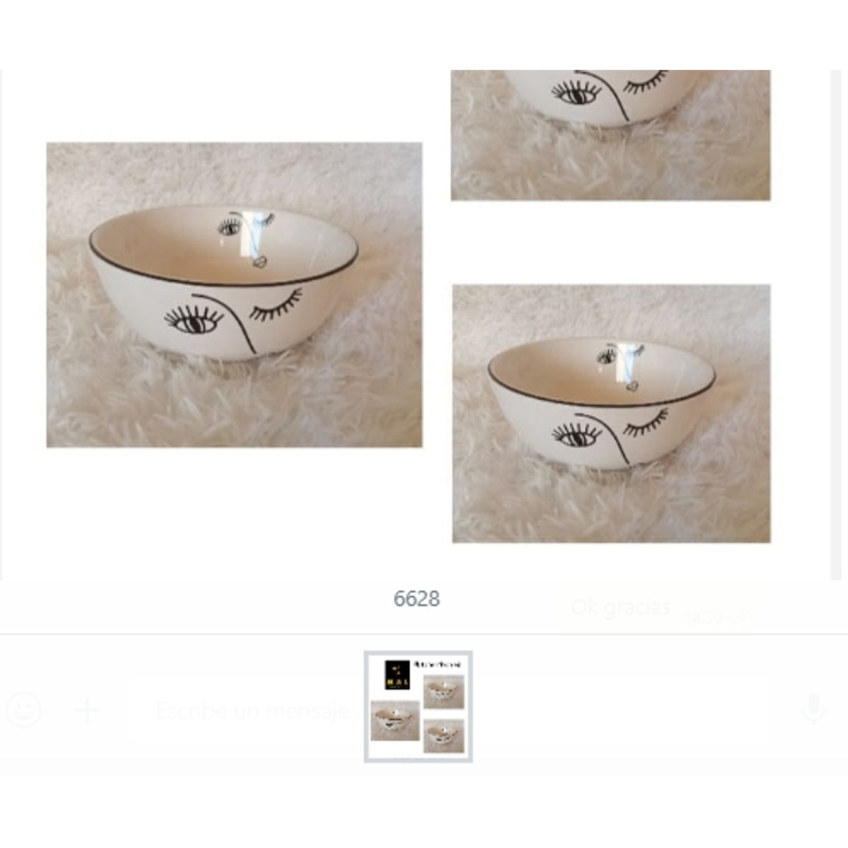 GENERICO - Plato Hondo Diseño De Ojo Ceramica