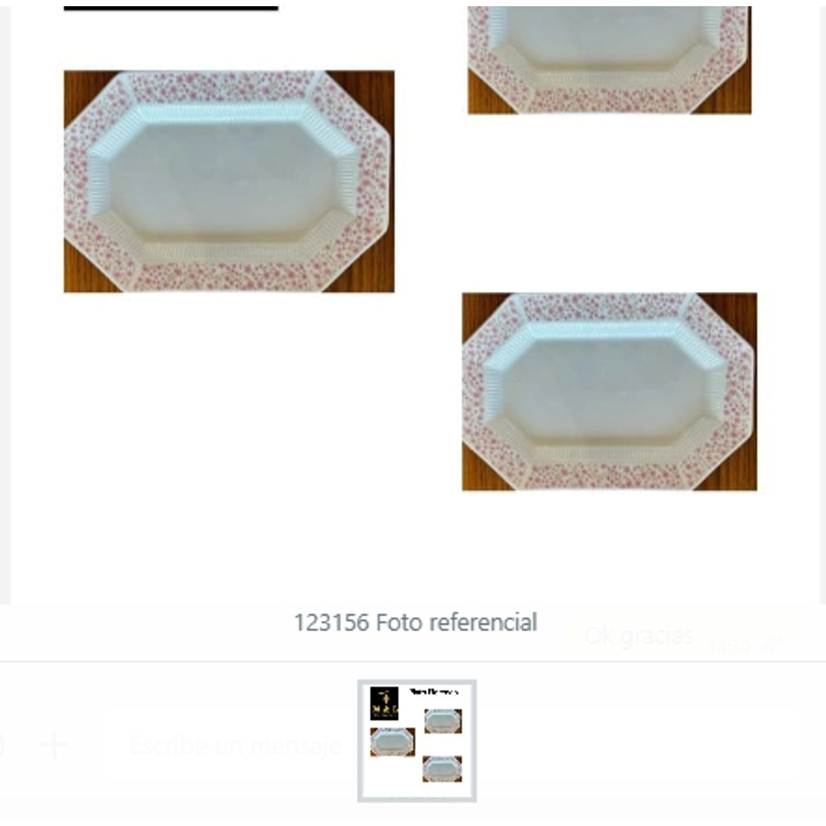 GENERICO - Plato Floreado Ceramica Diseño Adorable