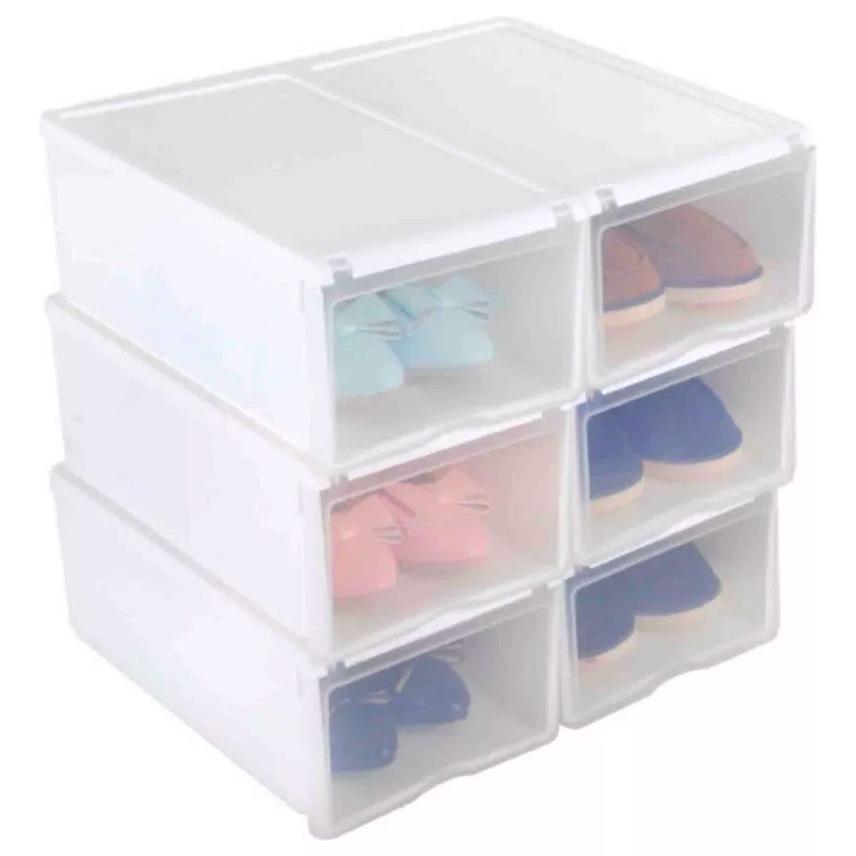 GENERICO - Cajones Organizadores De Zapato Apilable Pack 6 Unidades