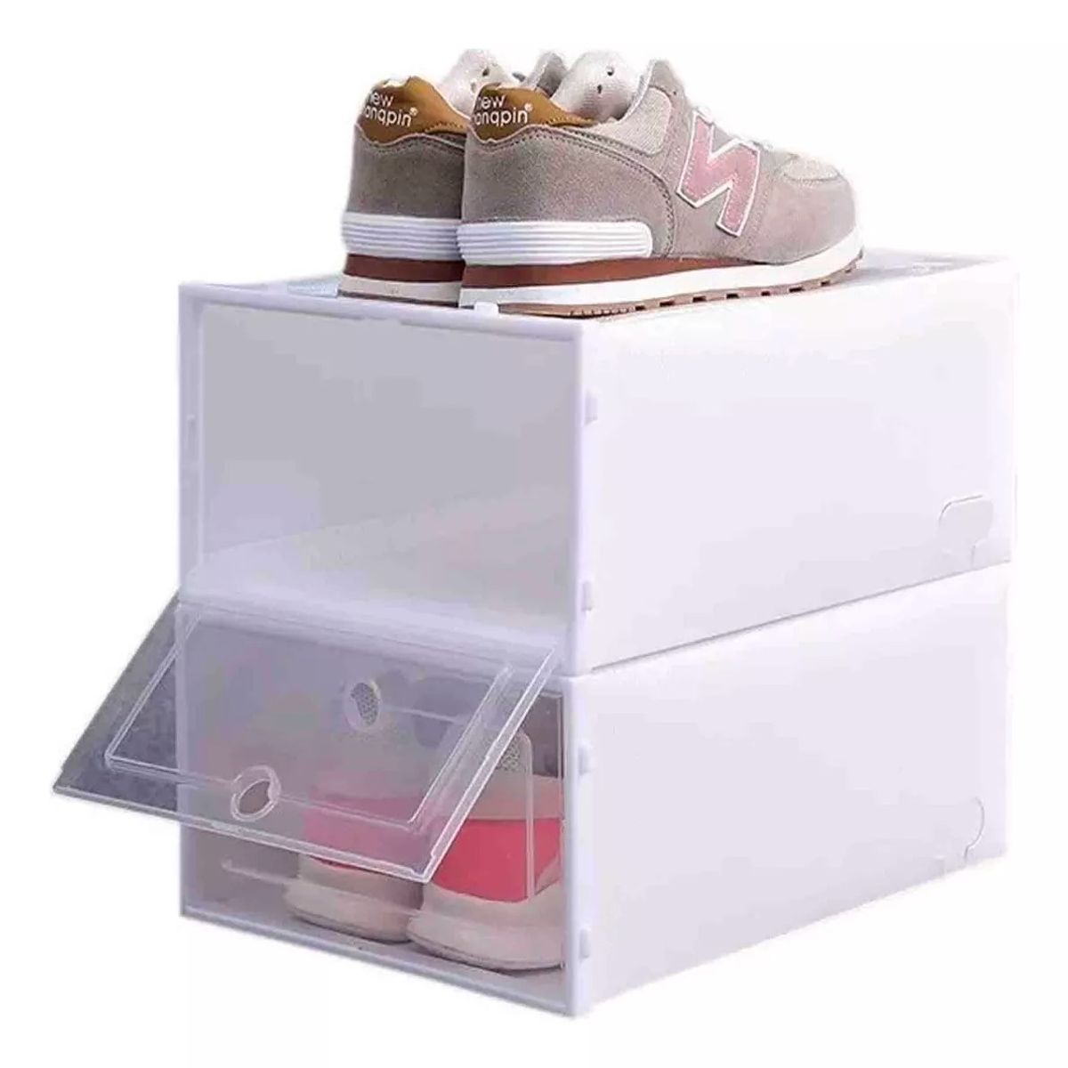 GENERICO - Cajones Organizadores De Zapato Apilable Pack 6 Unidades