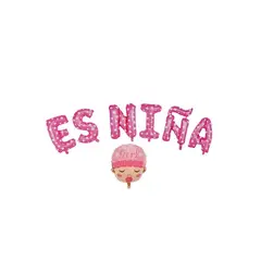 GENERICO - Set De Globos Es Niña/cara Baby 7pcs 16 Pulgadas