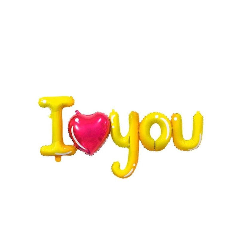 GENERICO - Globo Metalico I Love You 123x45cm
