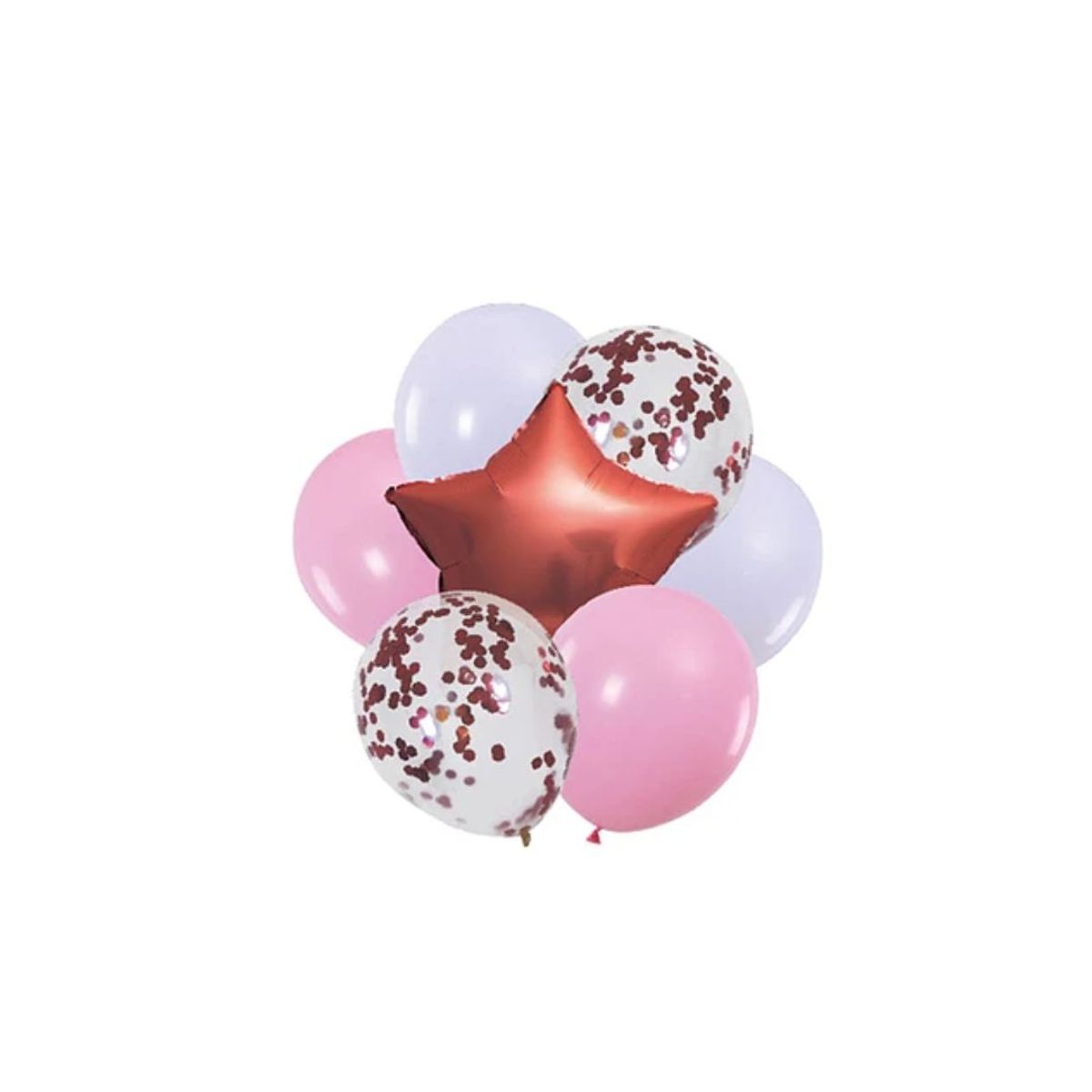 GENERICO - Set De Globos Oro Rosa 7pcs