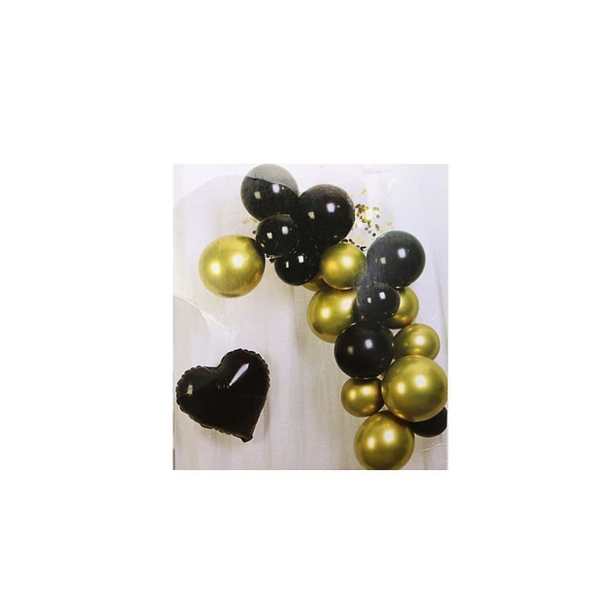 GENERICO - Set De Globos Color Negro 25pcs