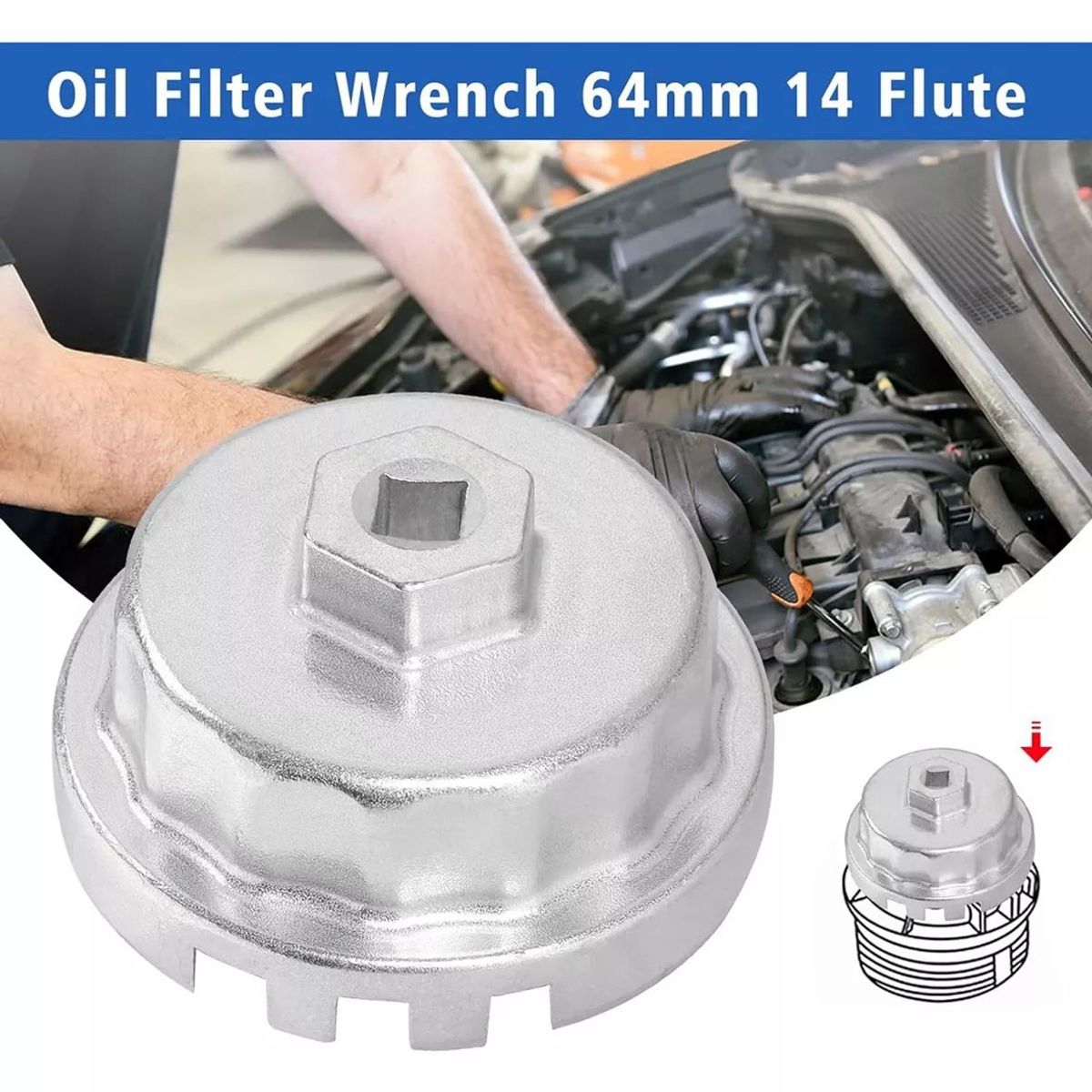 KUANGYE - Llave Saca Filtro Para Toyota Corolla Rav4 4runner Tundra