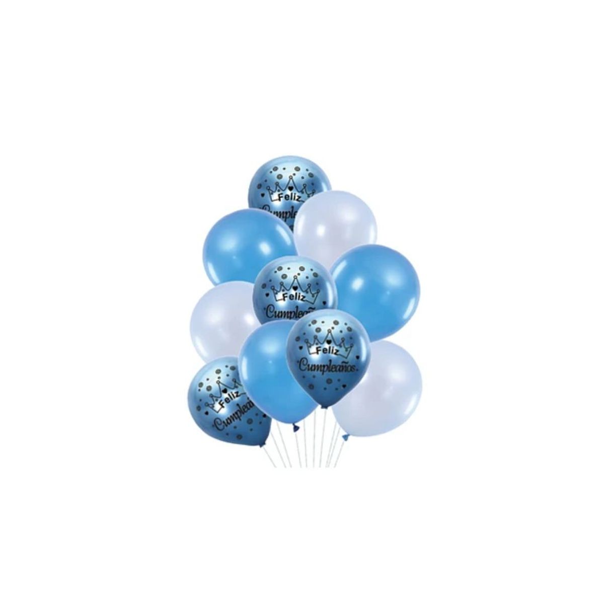 GENERICO - Set De Globos De Cumpleaños 10pcs Azul