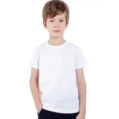 EVERSO - Pack 3 Camisetas Niño Manga Corta Algodón Blanco Unisex