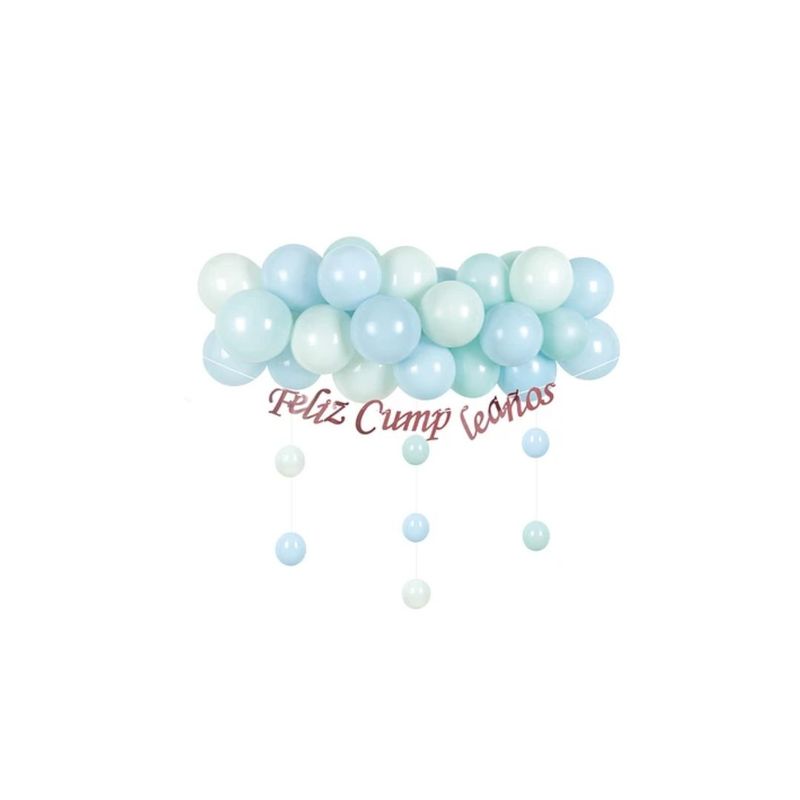 GENERICO - Set De Globos De Látex Azul Claro 36pcs