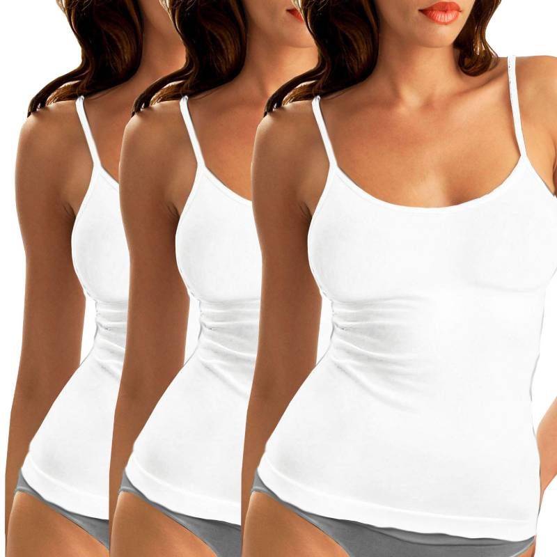 EVERSO - Pack 3 Camiseta Pabilos Fibra Bambú Mujer Elasticada
