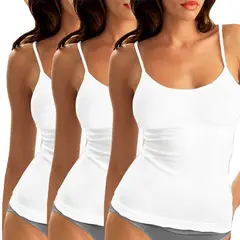 EVERSO - Pack 3 Camiseta Pabilos Fibra Bambú Mujer Elasticada
