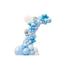 GENERICO - Set De Globos Látex Azul Con Estrellas 68Pcs