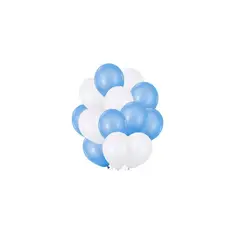 GENERICO - Set De Globos Latex Blanco Y Celeste 25pcs 23cm