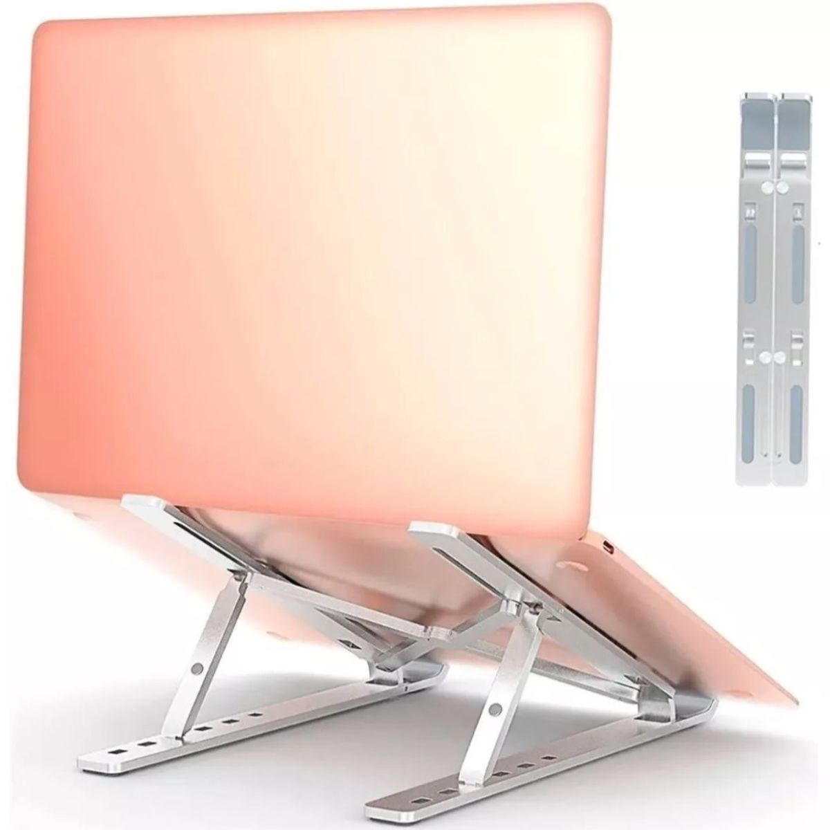 GENERICO - Base Soporte Plegable Notebook Macbook Tablet Aluminio