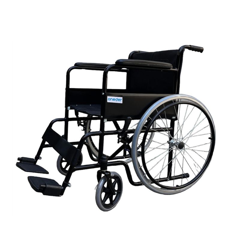 GENERICO - Silla De Ruedas Estándar Liviana Negra Oneder KJT811B