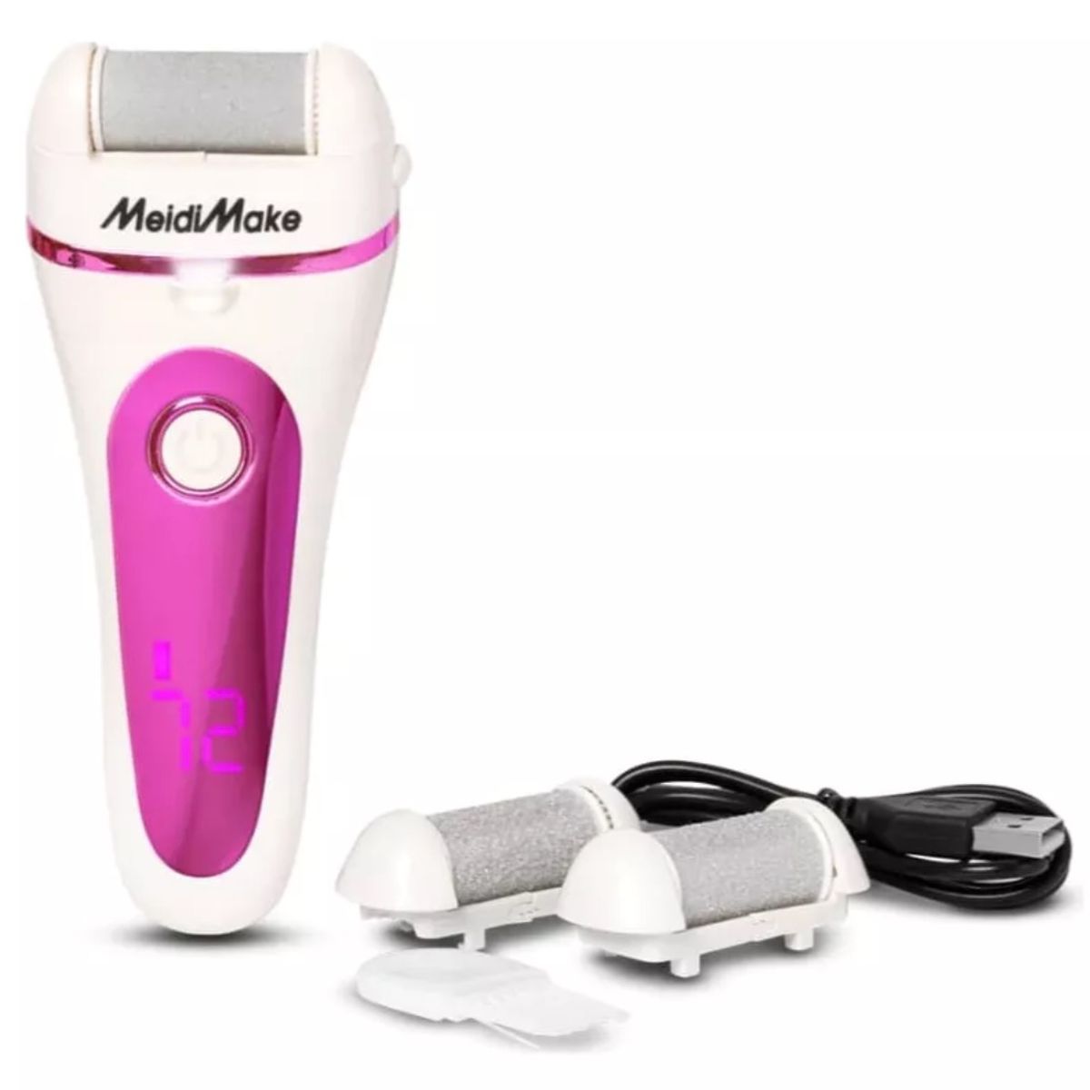 GENERICO - Removedor De Callos Maquina Exfoliadora Para Pies Rosa USB