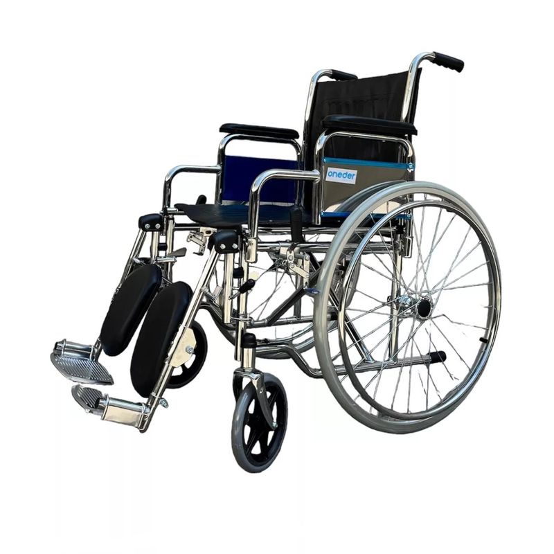 GENERICO - Silla De Ruedas Traumatologica Plegable Freno Manual KJT606C