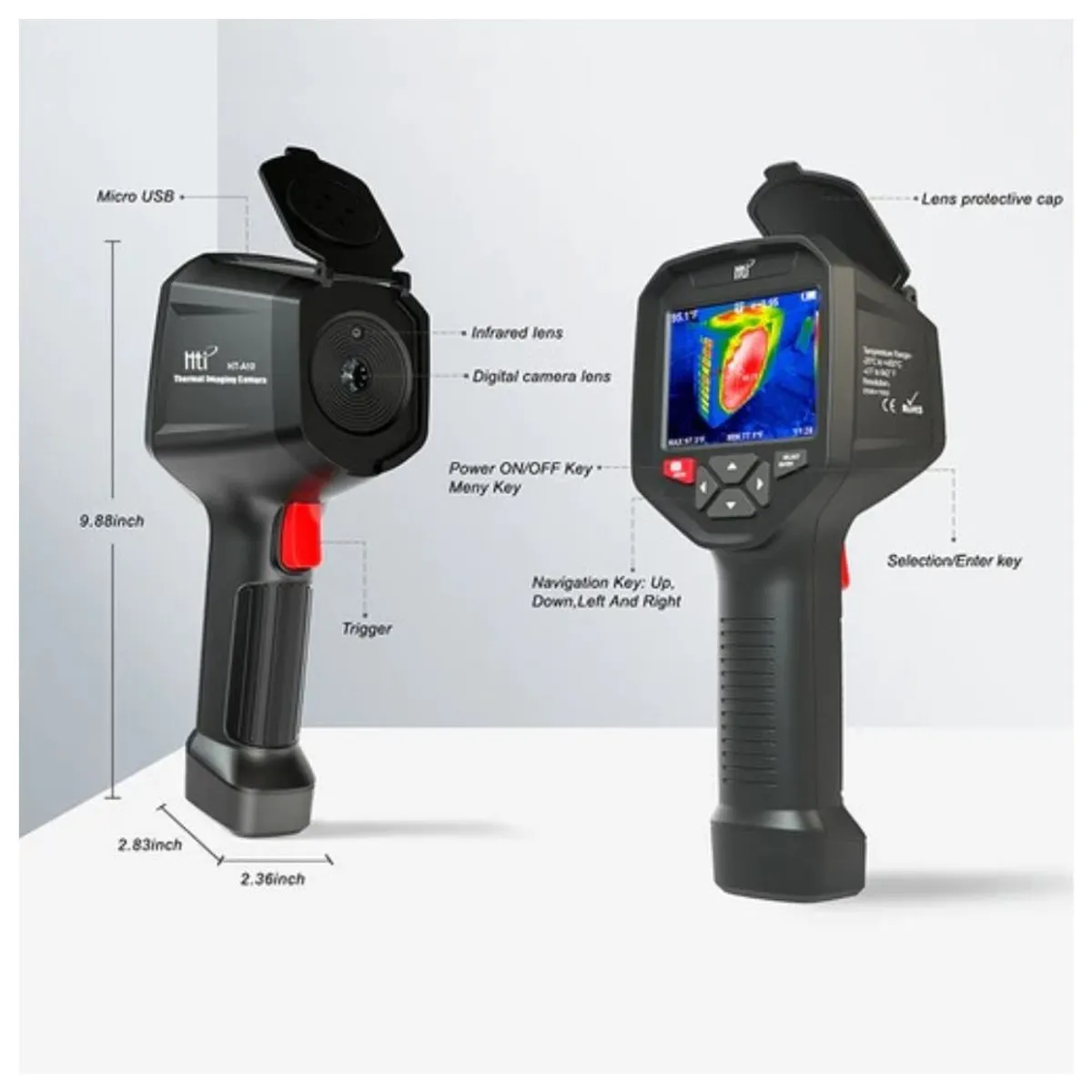 HTI - Camara Termografica Profesional Recagarble Hilti HT-A10 256X192 con estuche