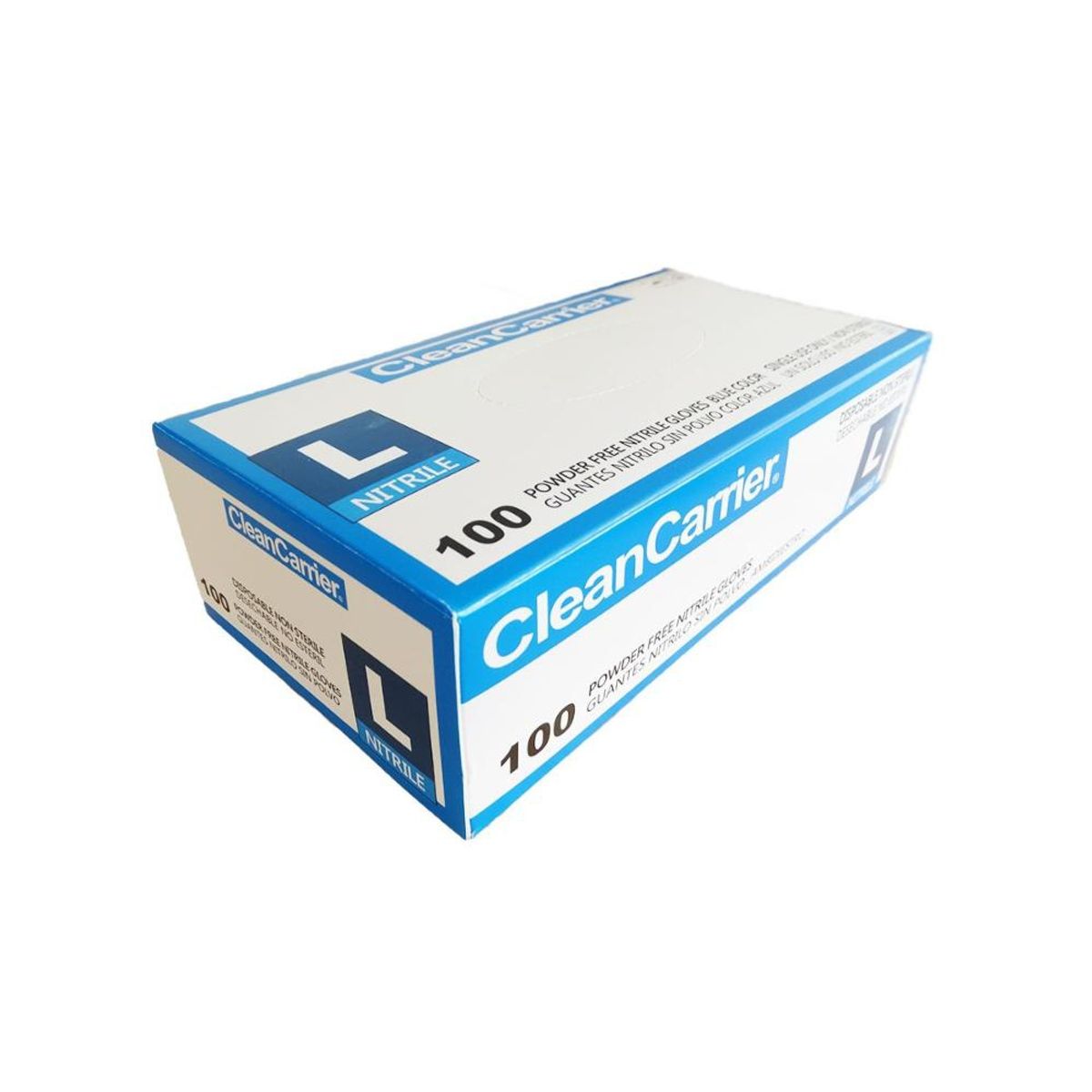CLEANCARRIER - Guantes De Nitrilo Azul Clean Carrier 100un Talla L CLEANCARRIER