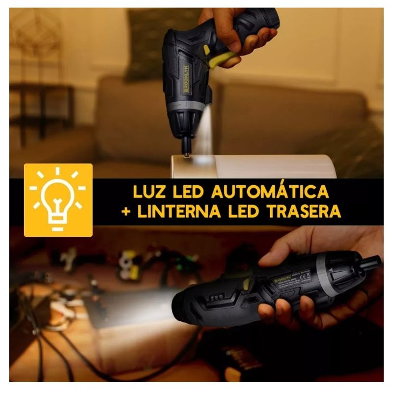 BROOKLYN - Atornillador Inalambrico 4v Brooklyn +maleta + 45 Accesorios Color 52049