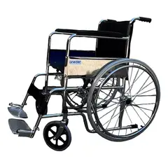 GENERICO - Silla De Ruedas Ruedas Macizas Plegable Cromada Oneder KJT601