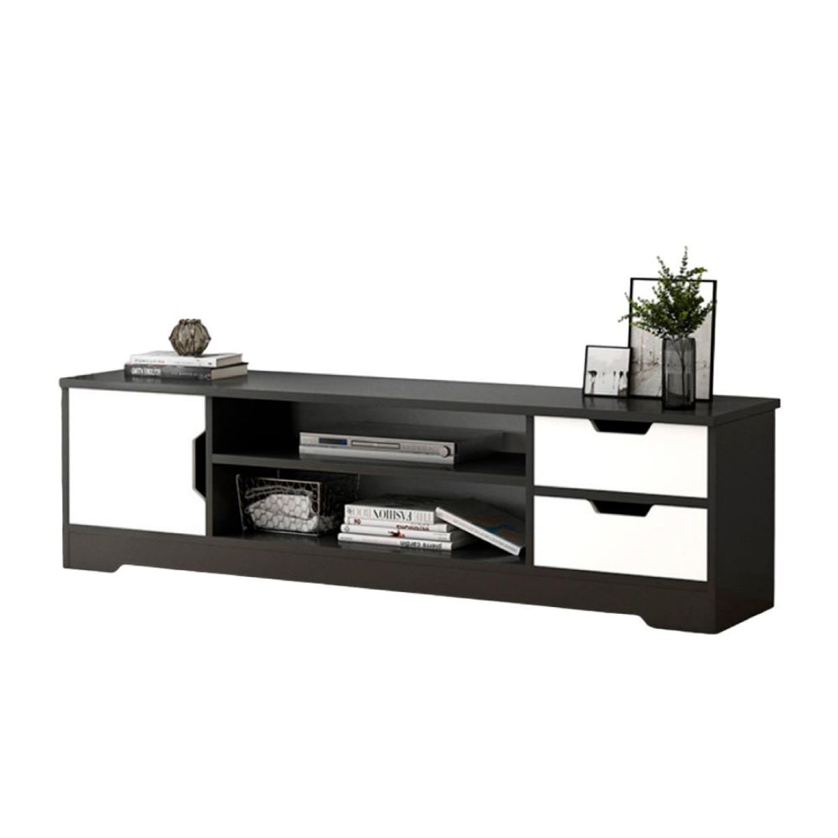 KLIK - Rack de TV o Buffet con Cajones Night Black KLIK
