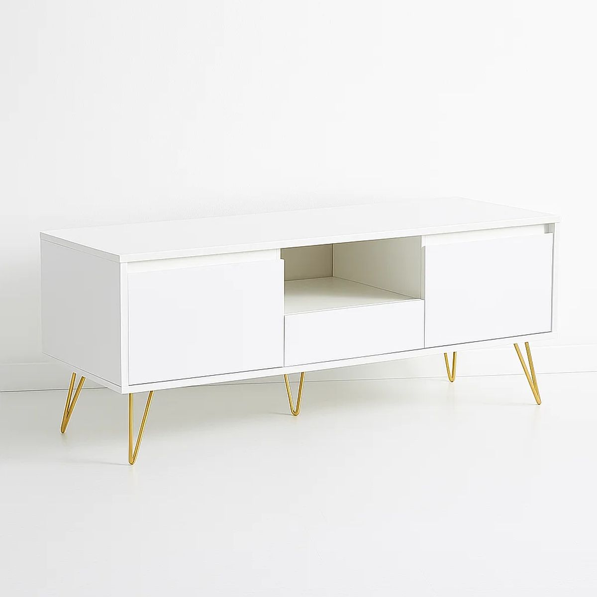 KLIK - Rack de TV o Buffet con Cajones Simply White KLIK