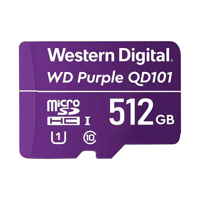 WESTERN DIGITAL - Tarjeta de Memoria MicroSD 512GB WD Purple SDXC Clase 10 4K