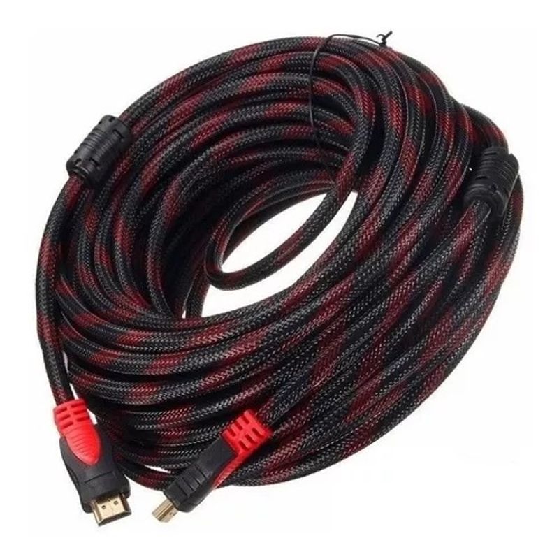 GENERICO - Cable Hdtv 15 Metros Full Hd Blindado,enmallado Y Reforzado 260005
