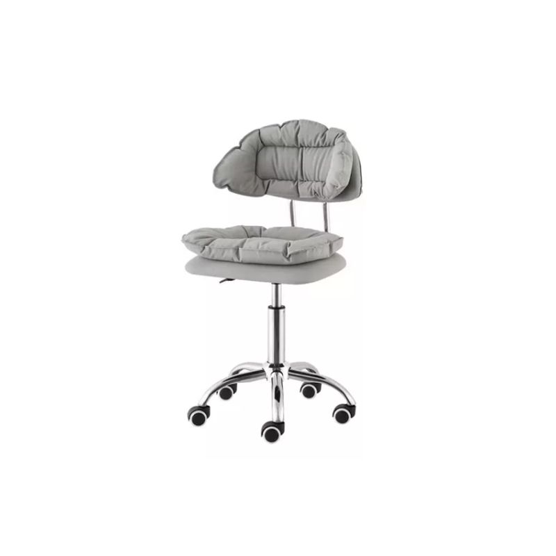 GENERICO - Silla De Escritorio Acolchada Altura Regulable Gris Oscuro