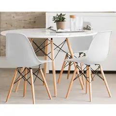 OH MI HOGAR - Mesa redonda negra 100cm diámetro Eames