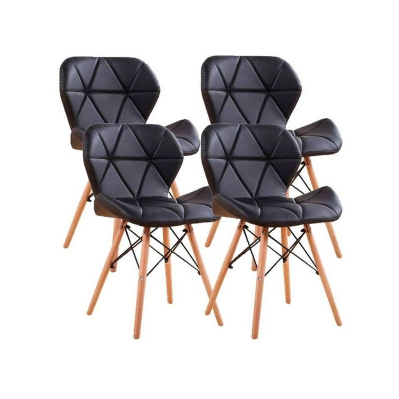 GENERICO - Pack 4 Sillas Radar Eames Negras