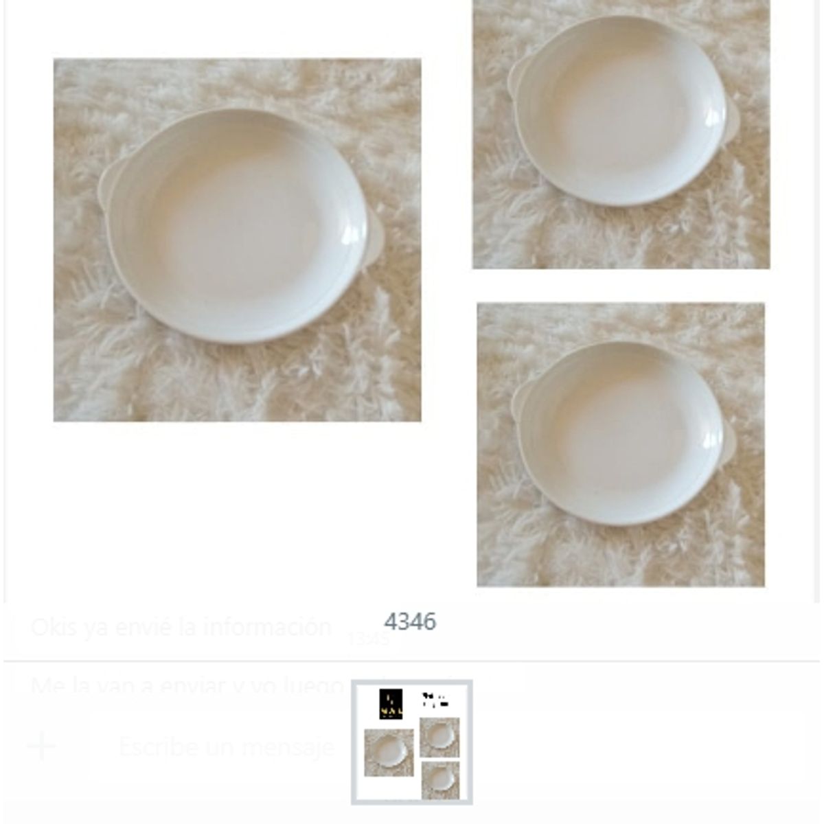 GENERICO - Plato Con Orejitas Ceramica Diseño Adorable