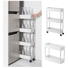 GENERICO - Estante Organizador Baño 4 Niveles Carrito Multifuncional Color Blanco