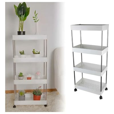 Imagen 2 del producto Estante 4 Niveles Carrito Multifuncional con ruedas organizador cocina baño dormitorio