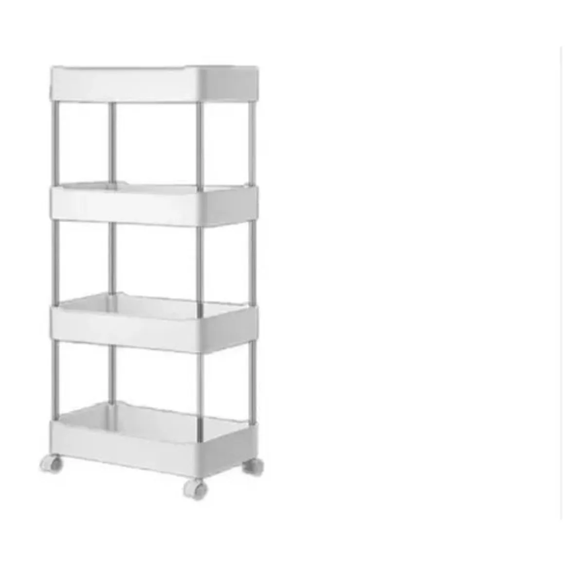 GENERICO - Estante Organizador Baño 4 Niveles Carrito Multifuncional Color Blanco…