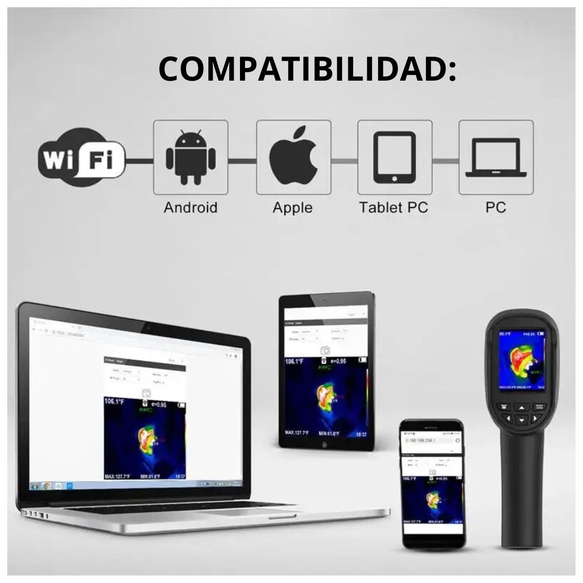 HTI - Cámara de Imágenes Térmica Termográfica HTI HT-06