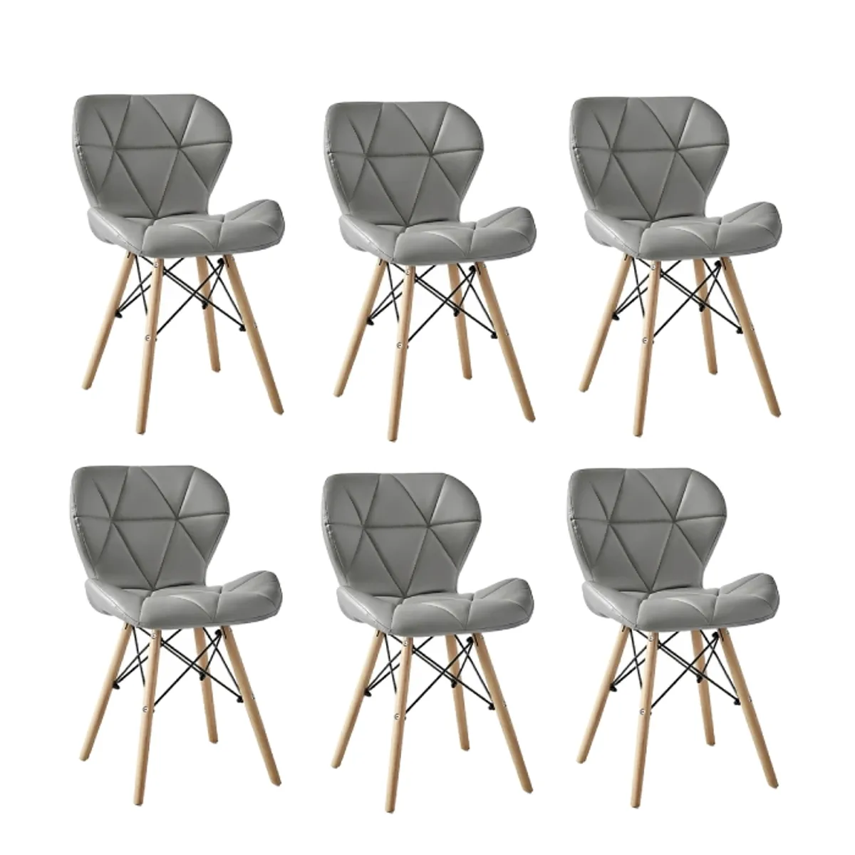 GENERICO - Pack 6 Sillas Radar Eames Gris