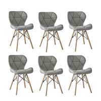 Pack 6 Sillas Radar Eames Gris