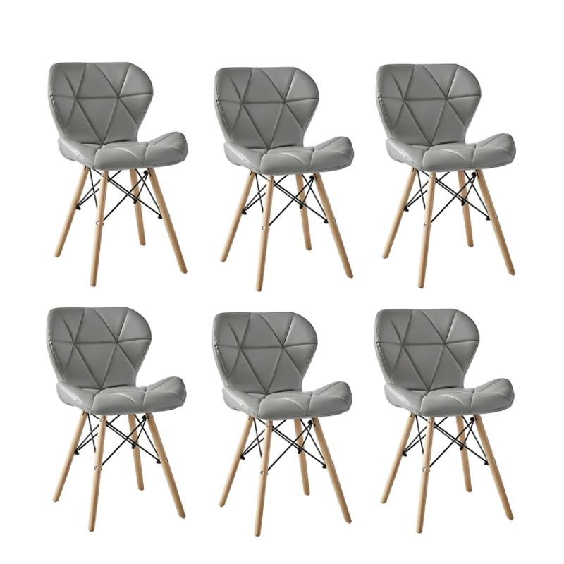 GENERICO - Pack 6 Sillas Radar Eames Gris
