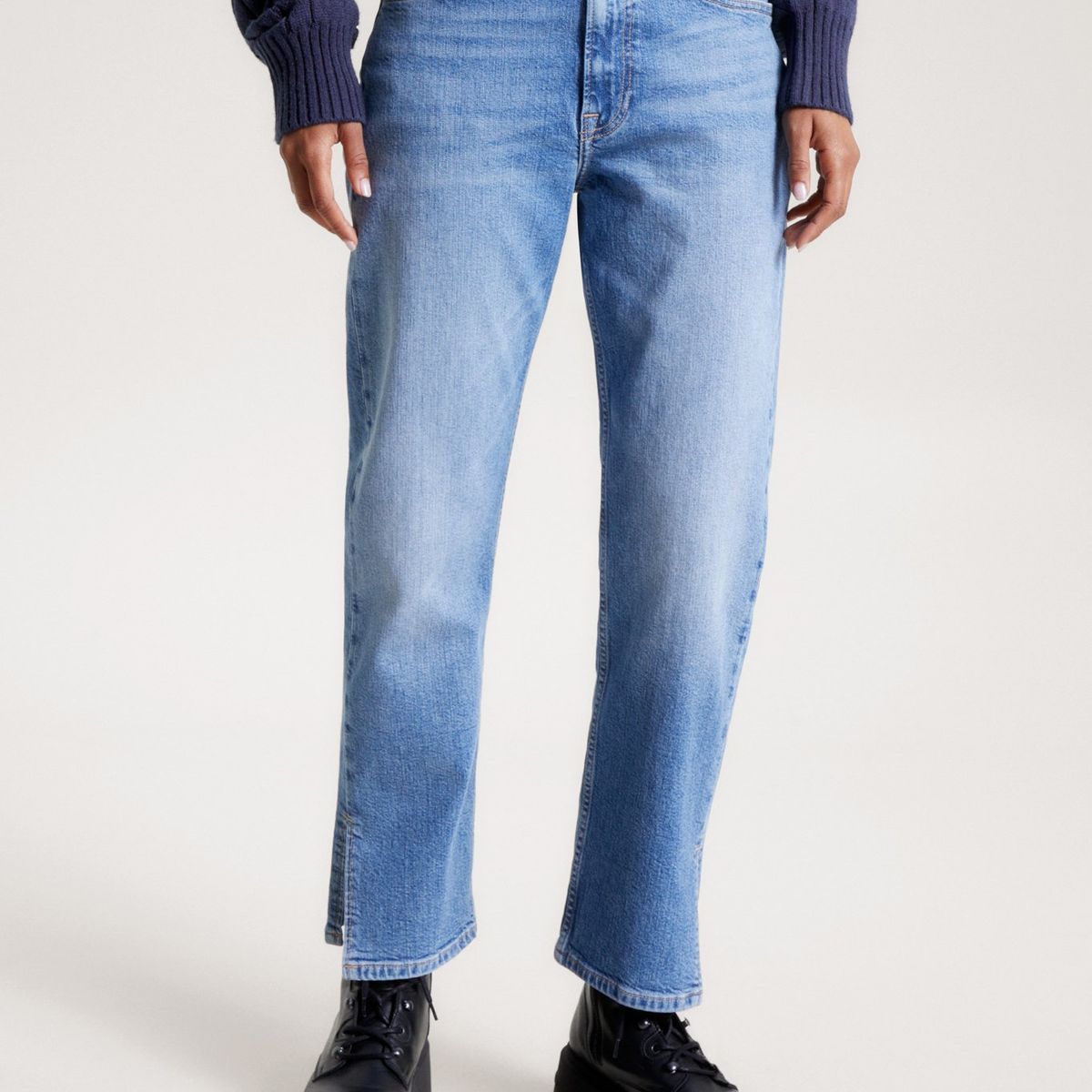 TOMMY HILFIGER - Jeans Harper Straight De Talle Alto Azul Tommy Hilfiger